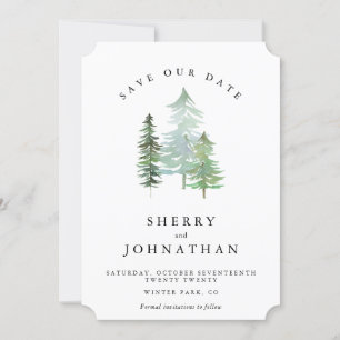 WATERCOLOR FOREST SAVE THE DATE