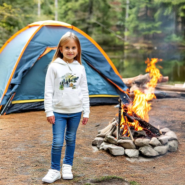 Watercolor forest scene  hoodie (Creator Uploaded)