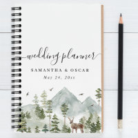 Watercolor Forest | Trees And Deer  Planner