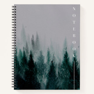watercolor forest, winter, winter forest art notebook