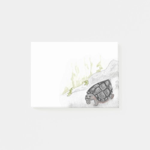 Watercolor Forest Woodland Turtle Post_it Notes