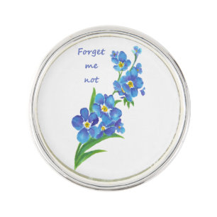 Watercolor "Forget me not" Pretty Blue Flower art Pin