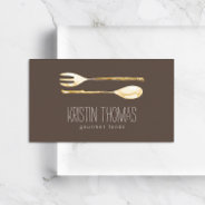 Watercolor Fork And Spoon Catering Business Card at Zazzle