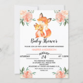 Watercolor Fox Baby Shower Invitation (Front)