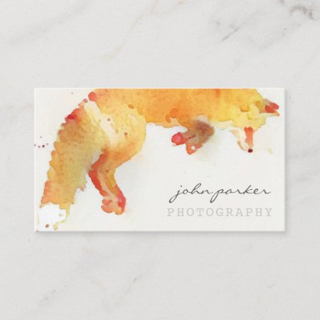 Watercolor Fox Business Card