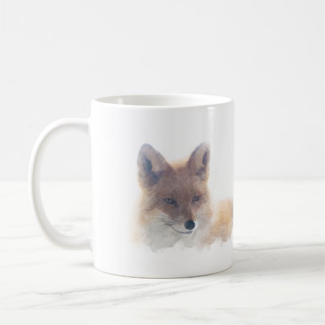 Watercolor Fox Coffee Mug (Left)