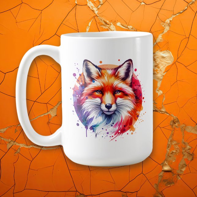 Watercolor Fox Illustration Personalized Coffee Mug (Creator Uploaded)