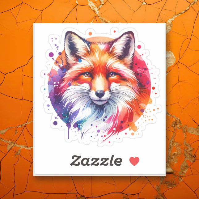 Watercolor Fox Illustration Sticker (Creator Uploaded)