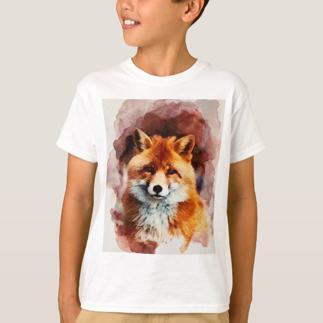 watercolor fox T-Shirt (Front)