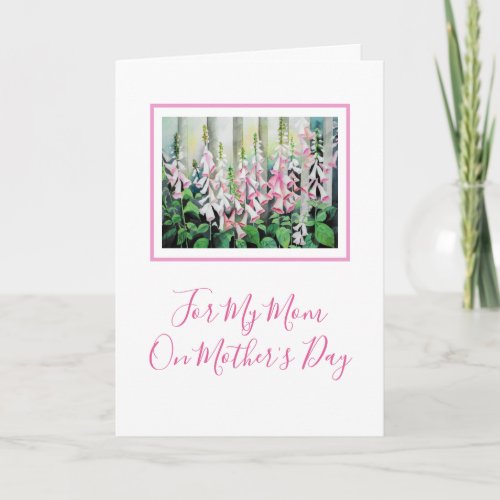 Watercolor Foxgloves Card