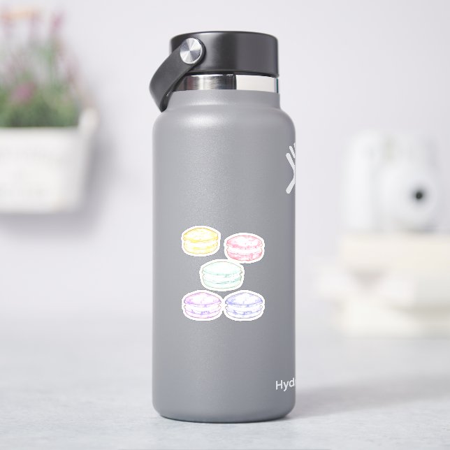 Watercolor French Macarons Sticker (HydroFlask)
