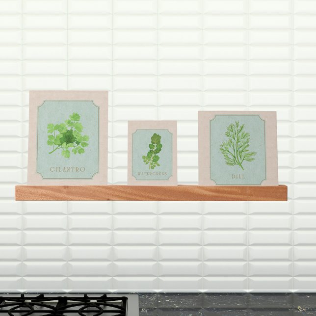 Watercolor Fresh Herbs Trio Picture Ledge (Creator Uploaded)