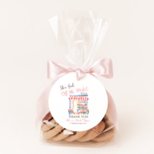 Watercolor Fresh Off Market Floral Bridal Shower Favor Tags