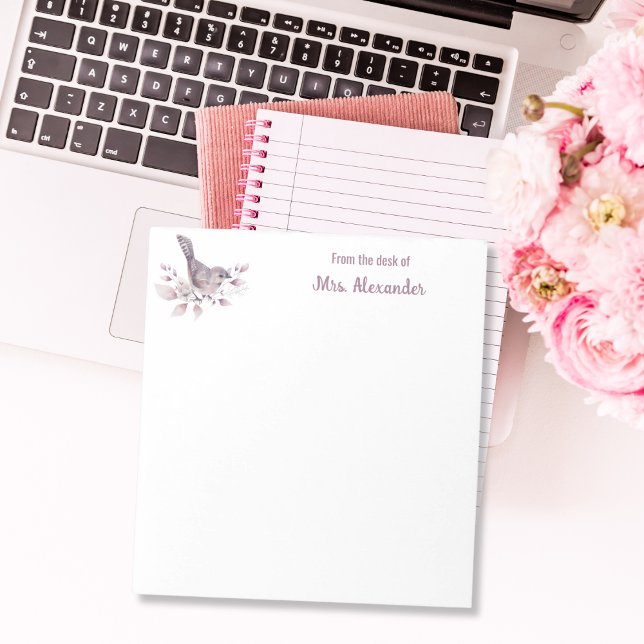 Watercolor From The Desk Of Feminine Botanical Notepad (Creator Uploaded)