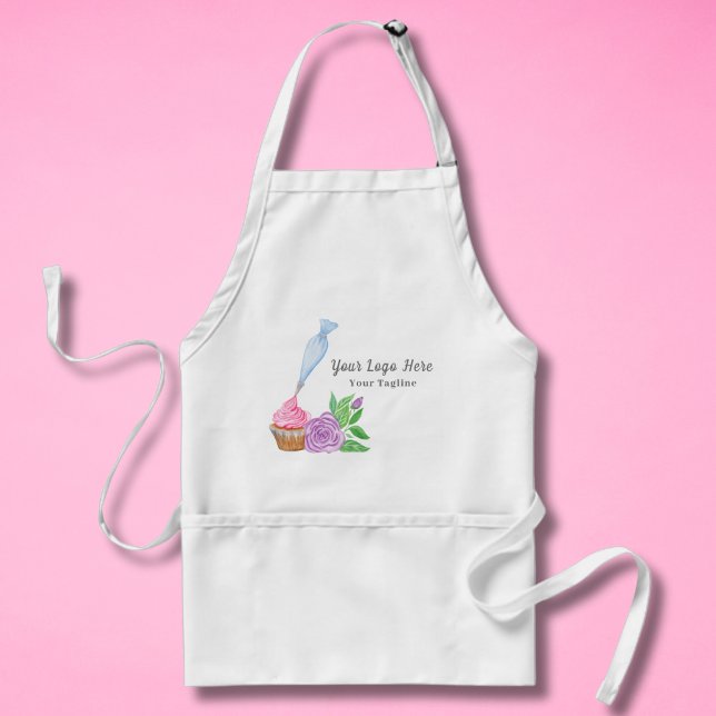 Watercolor Frosting Cupcake Bakery, Catering Adult Apron (Creator Uploaded)
