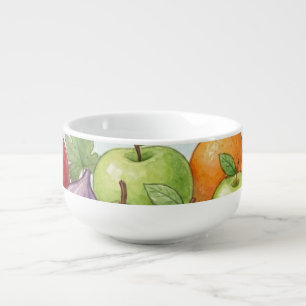 Watercolor Fruit Abundance, Tu Bishvat Background Soup Mug