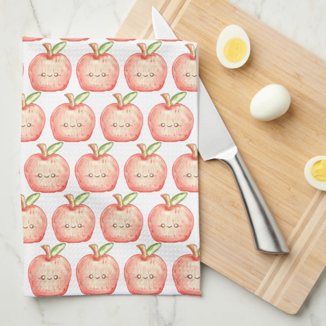  Watercolor Fruit Apple Kitchen Towel (Quarter Fold)