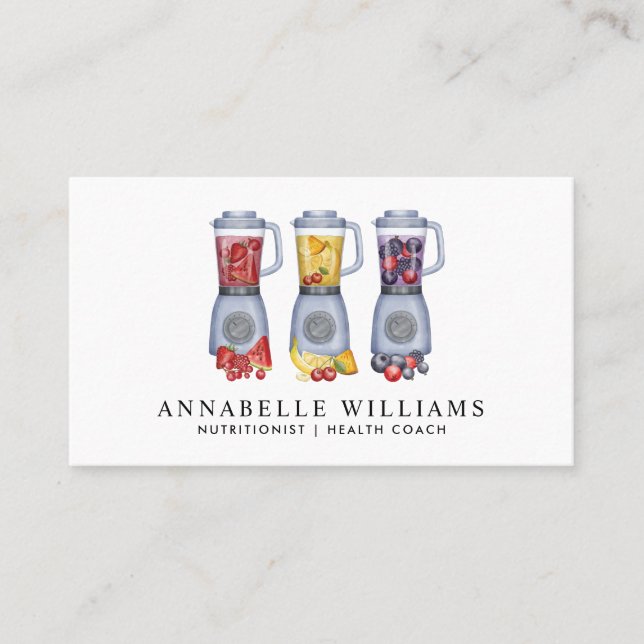 Watercolor Fruit Dietitian Nutritionist Business Card (Front)