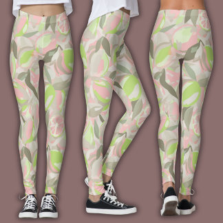 Watercolor Fruit Pattern | Vibrant Citrus Leggings