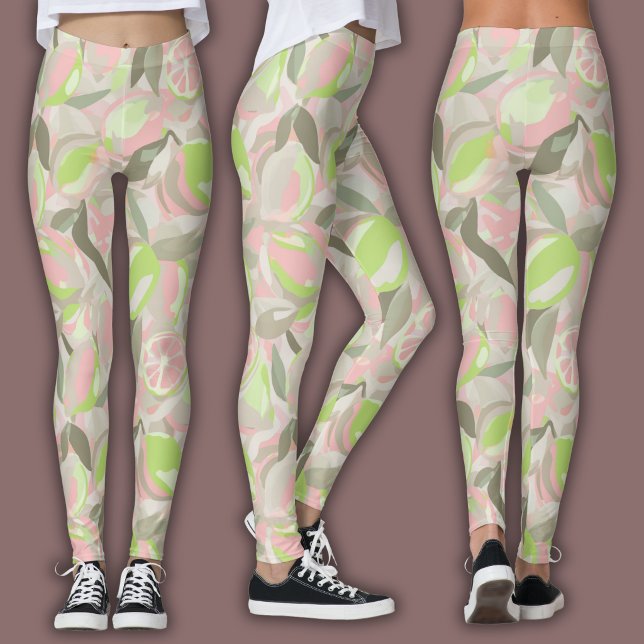 Watercolor Fruit Pattern | Vibrant Citrus Leggings (Creator Uploaded)