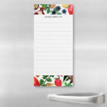 Watercolor Fruit & Veggies Grocery Shopping List Magnetic Notepad<br><div class="desc">Make your shopping lists in style with this customizable grocery shopping,  meal planning or to-do list notepad. Customize or add text to suit your needs. Keep or delete the lines too. Check my shop for more sizes and styles!</div>