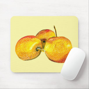 Watercolor fruit yellow pear fruit mouse pad