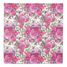 Watercolor Fuchsia Blooms 