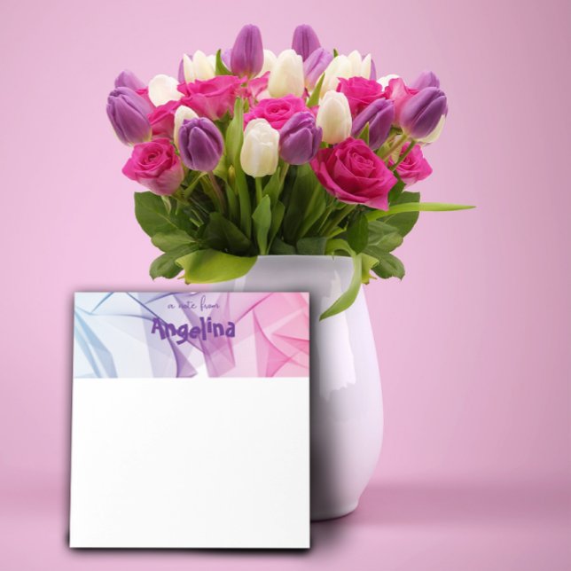 Watercolor fucshia blue splash  letter notepad (Creator Uploaded)