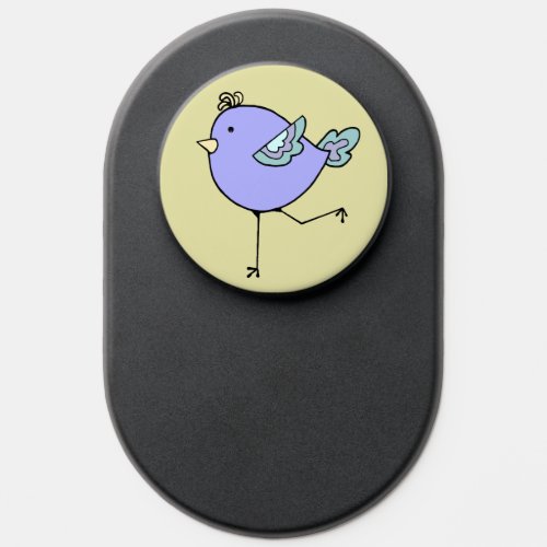 Watercolor Fun Running Chick Bird Run PopSocket