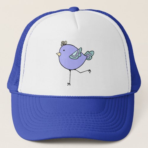 Watercolor Fun Running Chick Bird  Trucker Hat