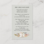 Watercolor Funeral Prayer Card | In Loving Memory