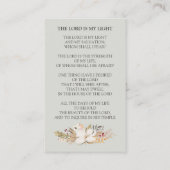 Watercolor Funeral Prayer Card | In Loving Memory (Back)