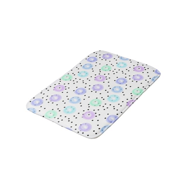 Watercolor Funfetti Bath Mat (Angled)