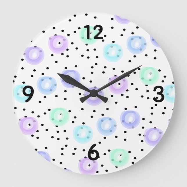 Watercolor Funfetti Large Clock (Front)