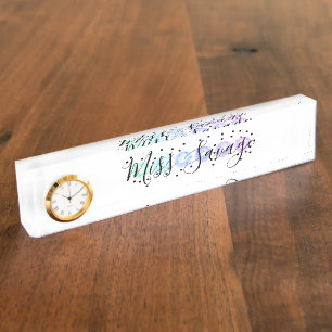 Watercolor Funfetti Name Plate