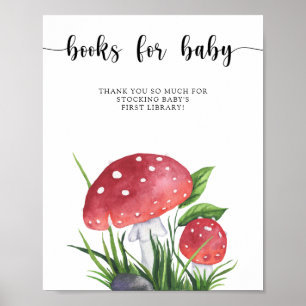 Watercolor fungi - books for baby poster