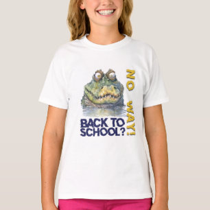 Watercolor Funny Back-to-School Alligator T-Shirt