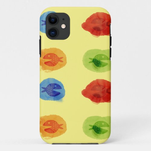 Watercolor Funny Fish iPhone  iPad case