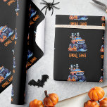 Watercolor Funny Monster Truck Skeletons Halloween Wrapping Paper<br><div class="desc">Unwrap the spooktacular fun with our “Ghoul Gang” personalized printed Halloween wrapping paper! Perfect for kids’ Halloween parties or birthday bashes in October’s Autumn season. Adorned with an adorable ensemble of skeletons forming the boo crew and modern typography that screams style, this cute watercolor design features all your favorite eerie...</div>
