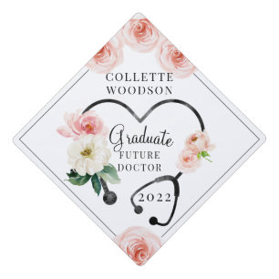 Watercolor Future Doctor Class Of 2022 Graduation Cap Topper