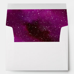 Watercolor Galaxies purple pink  Envelope