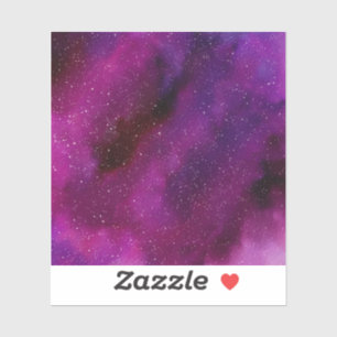Watercolor Galaxies purple pink Sticker
