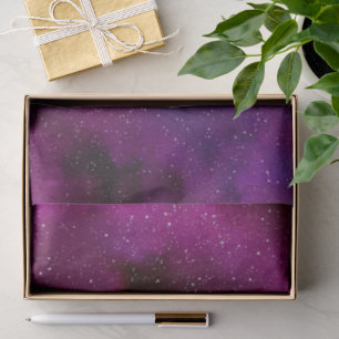 Watercolor Galaxies purple pink Tissue Paper