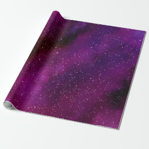 Watercolor Galaxies purple pink Wrapping Paper