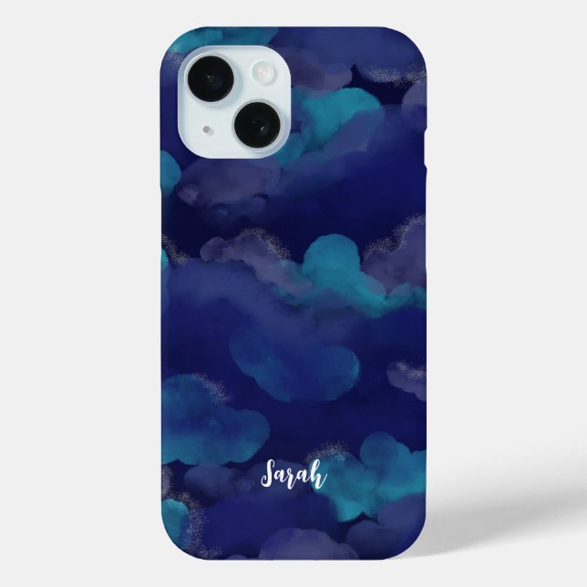 Watercolor galaxy clouds sky iphone / iPad case (Back)