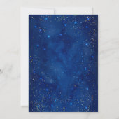 Watercolor Galaxy Cosmic Stars Bridal Shower Invitation (Back)