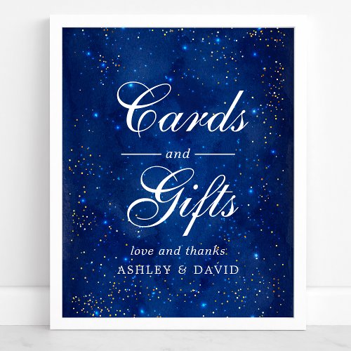 Watercolor Galaxy Cosmic Stars Cards  Gifts Poster