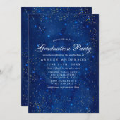 Watercolor Galaxy Cosmic Stars Graduation Party Invitation (Front/Back)