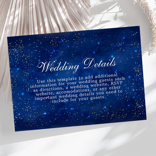 Watercolor Galaxy Cosmic Stars Starry Details Card