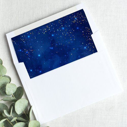 Watercolor Galaxy Cosmic Stars Starry Nebula Envelope Liner
